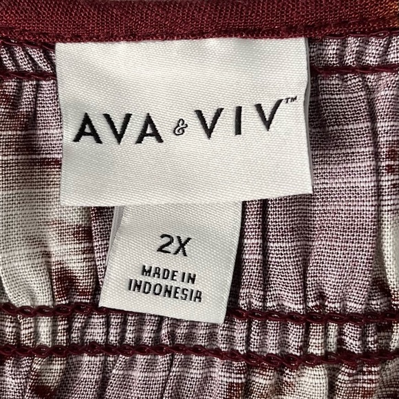 Ava & Viv Red Long Sleeve V-Neck Sundress - Picture 12 of 13